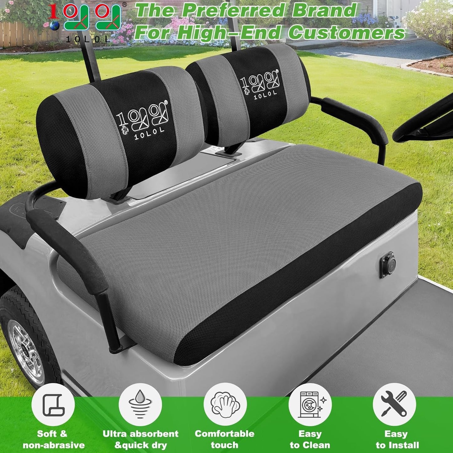 Golf Cart Seat Cover for Yamaha G2 G8 G9 G16 G19 G22 Front Seat