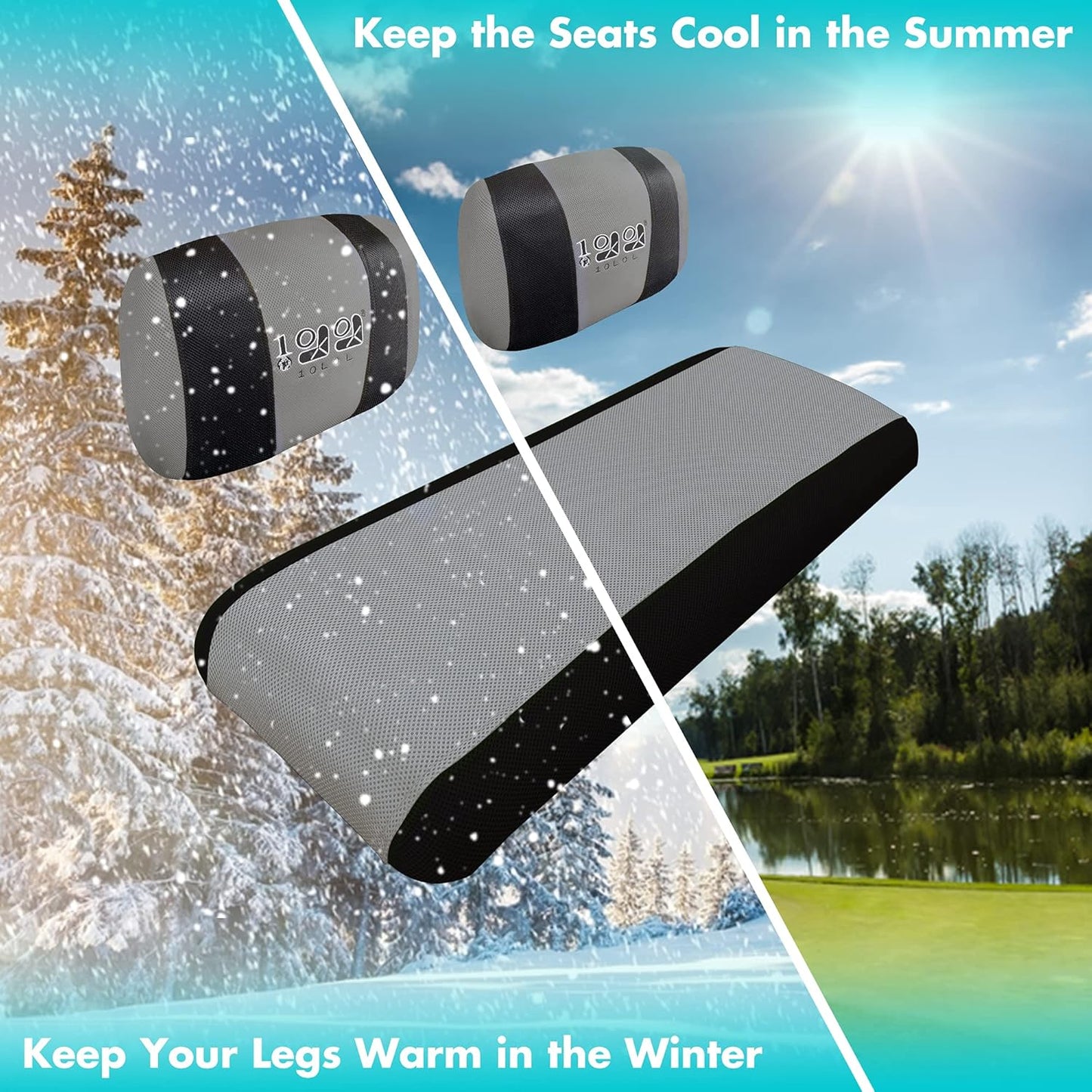 Golf Cart Seat Cover for Yamaha G2 G8 G9 G16 G19 G22 Front Seat