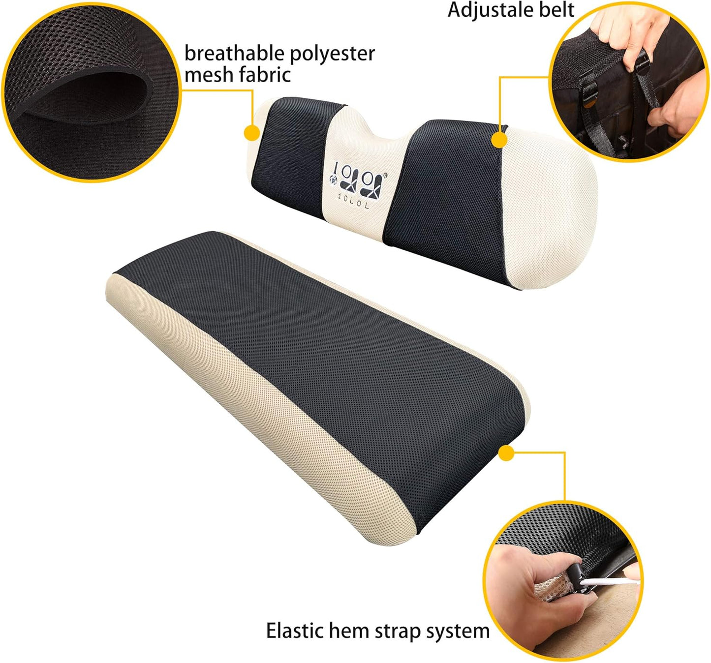 Golf Cart Seat Cover for Yamaha G2 G8 G9 G16 G19 G22 Front Seat